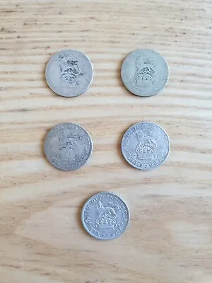 £10 • Buy 5 X King George V Sixpence Coin 1918 - 1925