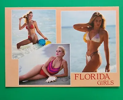 Vintage Flordia Girls Beach Bikini Models Postcard Risque Pin Ups • $2.50