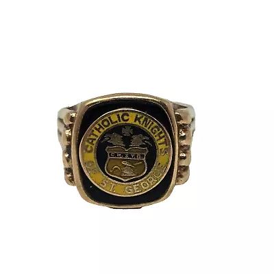 Catholic Knights Of St George 10k Gold Ring Size 10 Ten Grams Vintage • $499.94