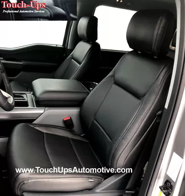 2021-22 Ford F-150 XLT SuperCrew SuperCab Leather Seat Covers Black Gray Perf • $748.95