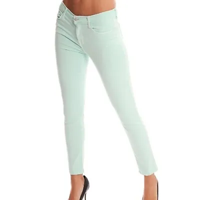 J Brand Mint Green Aero Lyocell Super Skinny Leg  Jeans Sty# 485V090 Sz 24 USA • $18