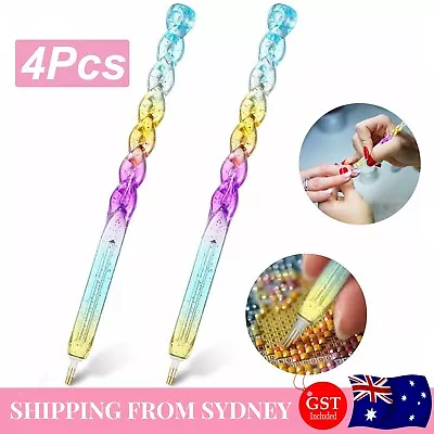$5.99 • Buy 4PCS 5D Resin Diamond Painting Pen Resin Point Drill Pens Cross Stitch Craft Art