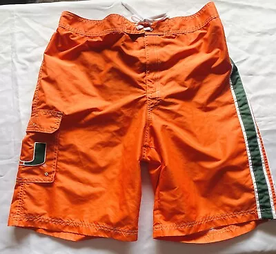 Miami Hurricanes Board Shorts Mens XL Orange/ Black UM College Mens • $21.99