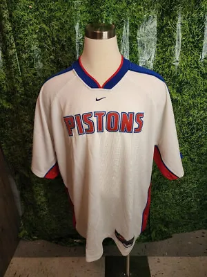 Detroit Pistons Basketball Team Issued Warmup Jacket Full Side Snaps Size 3XL • $200