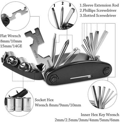 $23.39 • Buy Accessories Combine Motorcycle Bike Repair Tool Allen Key Hex Socket Wrench Kits
