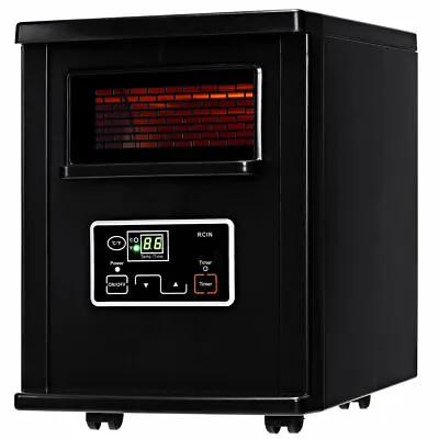 1500W Electric Portable Infrared Quartz Space Heater Remote Black New • $109.49