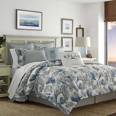 Tommy Bahama - King Duvet Cover Set Cotton Bedding With Matching Shams & Button • $81.67