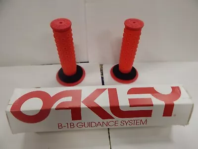 Old School BMX Red  Oakley Genuine B-1B Guidance System Handlebar Grips • $295