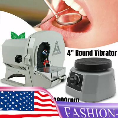 Wet Dental Model Trimmer Abrasive Machine Disc Wheel Lab Equipment + 4  Vibrator • $415