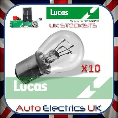 10x (TEN) PACK ORIGINAL LUCAS LLB380 12v 21/5 W BAY15D BRAKE/TAIL LIGHT BULB 380 • £4.75