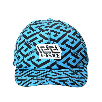 Versace Unisex Logo Print Blue Baseball Cap Hat Size 59 • $149.99