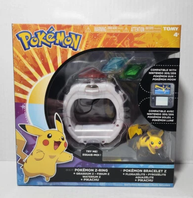 $49.95 • Buy Pokemon Interactive Z-Ring Power Ring Set With Pikachu Toy And Z-Crystals