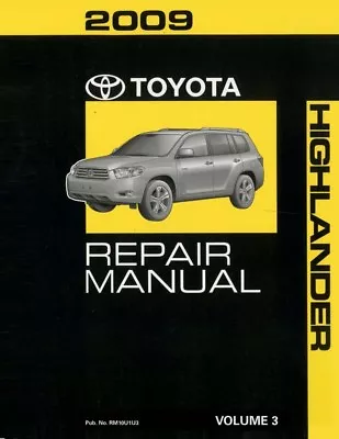 2009 Toyota Highlander Shop Service Repair Manual Book Volume 3 Only • $103.84