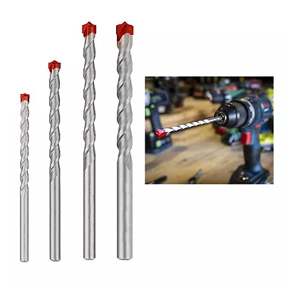 4 Pc Masonry Drill Bit Set 3/16  1/4  5/16  3/8  Heat Treated Carbide Tips Tools • $5.72