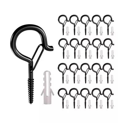 20 Pack Q-Hanger Hooks Safety Screw Hook With Safety Buckle For Hanging Outdoor • £6.99