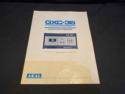 Akai GXC-36 1970's Cassette Player User's Manual Retro • $7