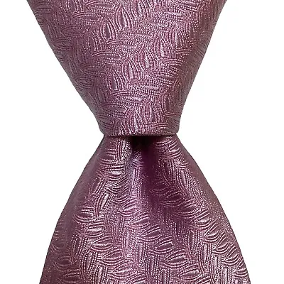 DANIEL MILANO Men's 100% Silk Necktie ITALY Designer Geometric Pink/Purple NWT • $69.99