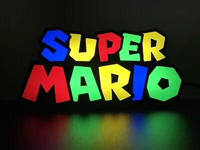 Super Mario 3d Printed Led Sign • $28