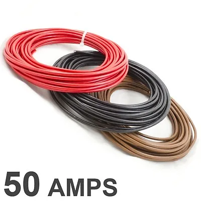 10M Coil *50 AMP Rated* 6mm2 Thin Wall Single Core Cable - Car Wire Alternator • £16.95