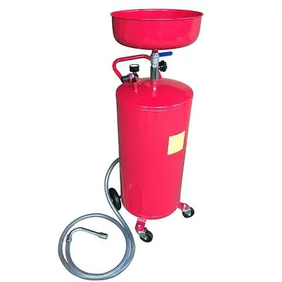 $174.75 • Buy 20 Gallon Waste Oil Drain Air Tank Operated Drainer Oil Change Wheel Hose Red