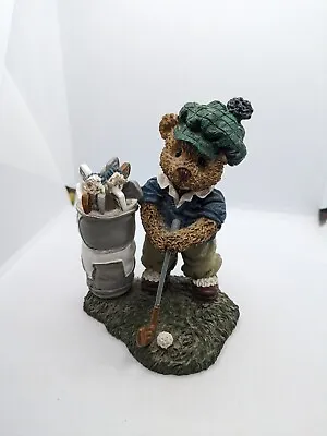 Vintage Windsor Bears Arnold BREAKIN’ PAR Golf Clubs Hat Bear FIGURINE LE #810 • $12.74