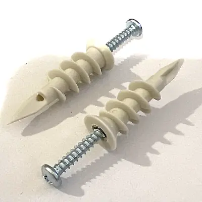 Self Drilling E Z Wall Anchors Plastic #8x 1-3/4  For Drywall Sheetrock 10 Sets • $7.99