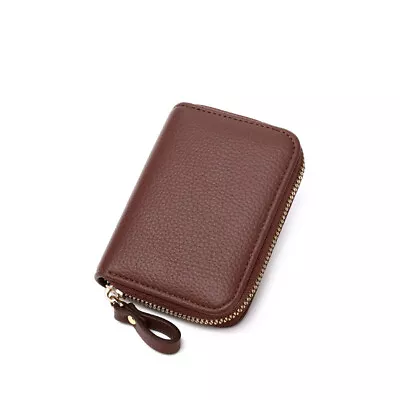 Mens Womens Wallets Credit Card Holder Leather RFID Blocking Zipper Pocket Purse • $8.99