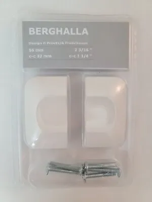 Ikea BERGHALLA Handles - White 56mm - Pack Of 2 - Kitchen Bedroom Living Room  • £7