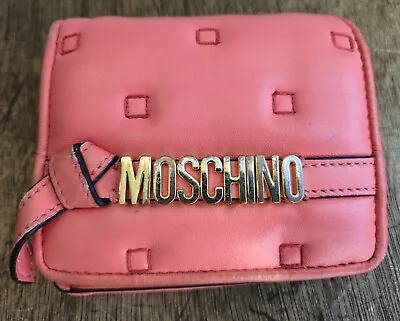 Moschino Pink Leather Bifold Wallet • $49