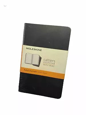 Moleskine Cahiers Collection Ruled Journal Black - Set Of 3 • $9