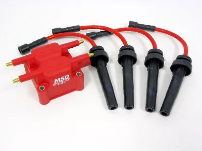 Vms 03-05 Neon Srt4 Srt 4 Turbo 10.2mm 10 Mm Spark Plug Red Wires Msd 8239 Coil • $159.88