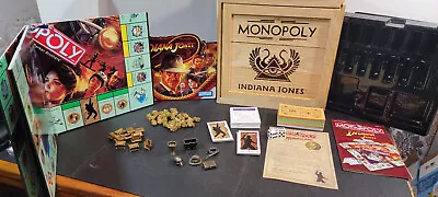 Monopoly Indiana Jones Parker Brothers Crate Board Game Wooden Box Complete • $50
