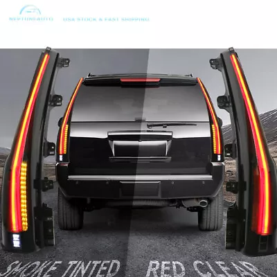 Pair Smoke LED Taillights Rear Lamp For 2015-2020 GMC Yukon /XL Cadillac Style • $335.99