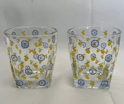 Set Of 2 CARAVELLA LIMONCELLO Lowball Rocks Barware Glasses • $17.99