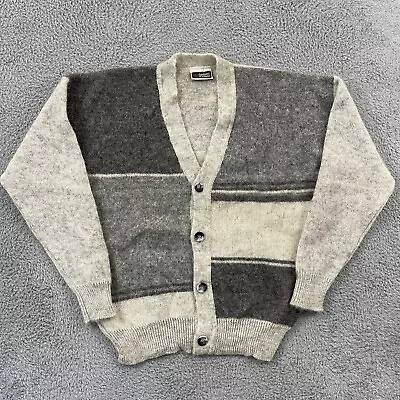 Vintage Samband Of Iceland Sweater Mens L Wool Fair Isle 80s Button Cardigan • $49.95
