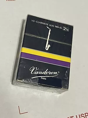 Vandoren Bass Clarinet Reeds Strength 2.5 2 1/2 Box Of 10  Alto Mib-eb Cr1425 • $27.79
