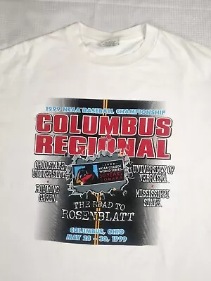 Mississippi State Bulldogs Baseball 1999 Ohio State CWS Regional Baseball Shirt • $24.99