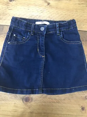 Marks And Spencer Girls Denim Blue Skirt She 4-5 Years • £2