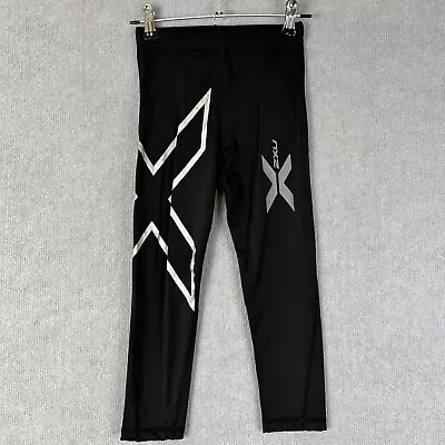 2XU Compression Tights Womens Extra Small Black Light Speed Mid Rise Pants 5456 • $29.99