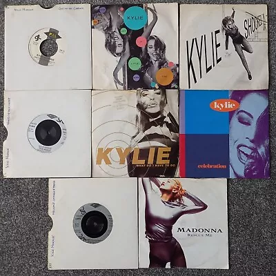 7 X Rare Kylie Minogue Shocked  Celebration Etc 7  Singles Vinyl Records • $9.93