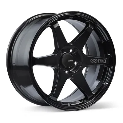 Enkei T6R 18x9.5 38mm Offset 5x114.3 Bolt Pattern 72.6 Bore Gloss Black Wheel • $277.17