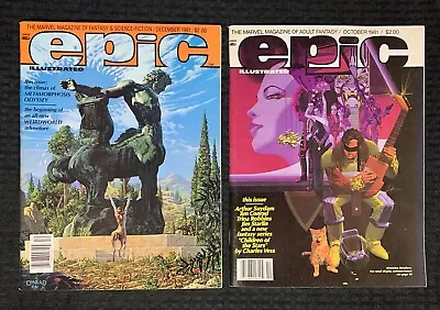 1981 EPIC ILLUSTRATED Magazine #8 FVF & #9 FVF Chaykin / Tim Conrad LOT Of 2 • $35.25