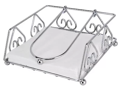 Stainless Steel Napkin Holder Size 7.5 X 7.5 X 3 Inches Silver • $17.76