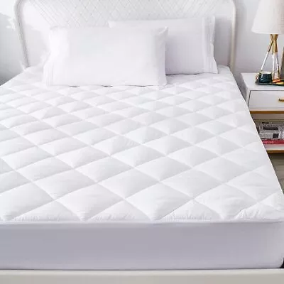 Extra Deep Quilted Mattress Protector Topper Cover Fitted Bed Cover All Size • £10.47