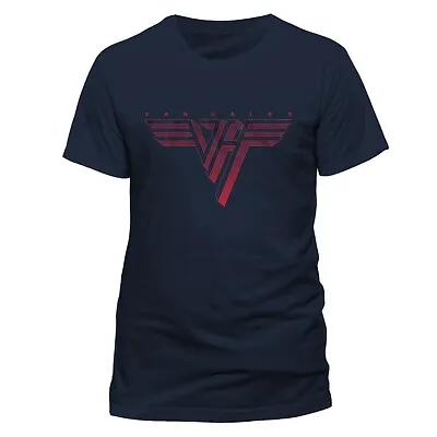 Van Halen Classic Logo Blue Shirt S-5XL Official Rock Band Tshirt T-Shirt • £21.69