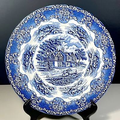 Vintage Grindley English Country Inns Blue 10  Dinner Plate England • $13.95