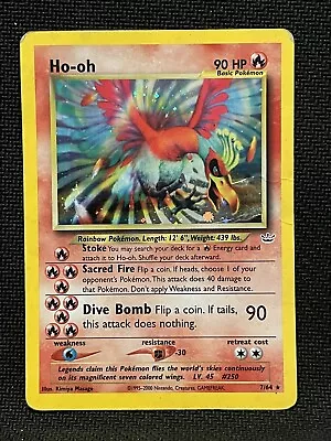 Ho-oh Neo Revelation 7/64 Holo Unlimited Holo Rare Pokemon Tcg 🌈 • $100