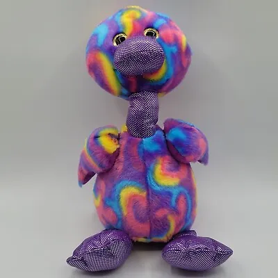 Fun Express Dodo Bird Ostrich Plush Tie-Dye Stuffed Animal Toy 13  Swirl Rainbow • $12