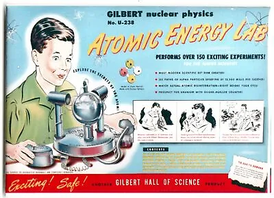 Atomic Uranium Metal Fridge Magnet Gilbert Energy Lab Kids 2.5 X 3.5  Bonus! • $7.95