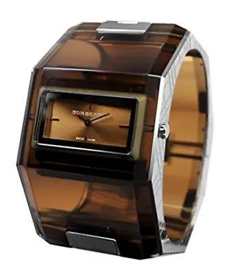 Burberry Bu4923 Black Bracelet Clear Acrylic Brown Mejororfertarelojes • $598.33